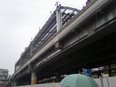 石神井公園高架駅（上り線）の屋根