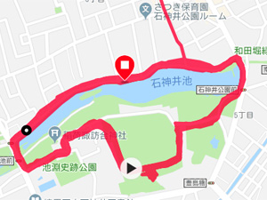 石神井公園18周ラン(35km)