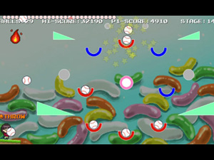令野蘭子さんのポコポコ玉入れゲーム - プチコン4でボールを使った物理演算系のゲーム