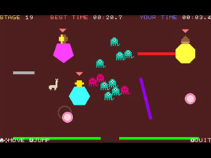 フルーツ好きのアルパカさん - プチコン4で物理演算系ジャンプアクションゲーム